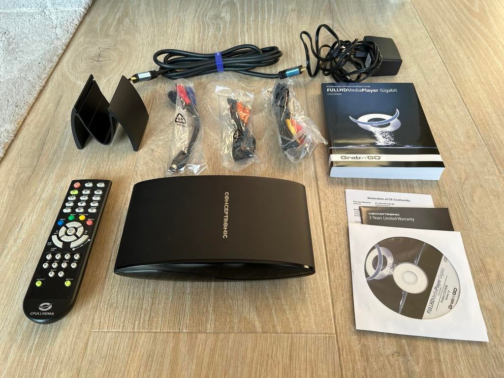Conceptronic Gigabit Full HD Media Player, Ophalen, Zo goed als nieuw, HDMI, Zonder harde schijf