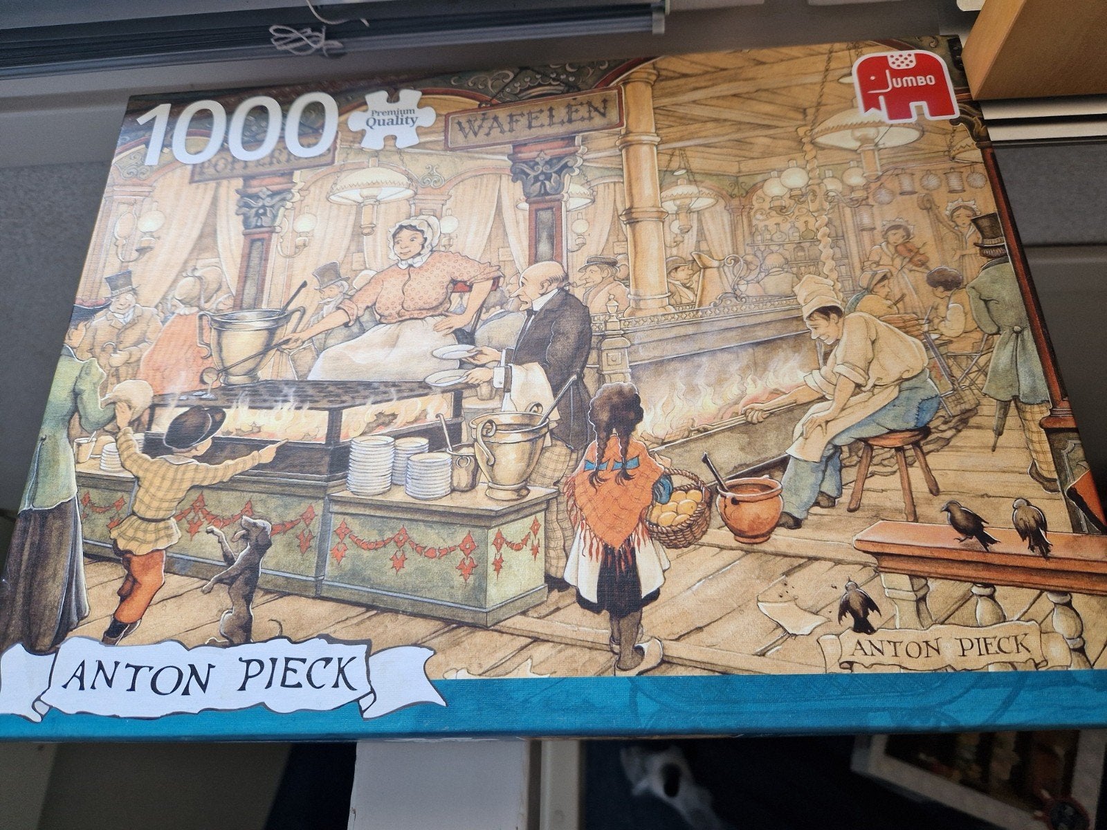 puzzel Anton Pieck wafelkraam, Ophalen, 500 t/m 1500 stukjes, Zo goed als nieuw