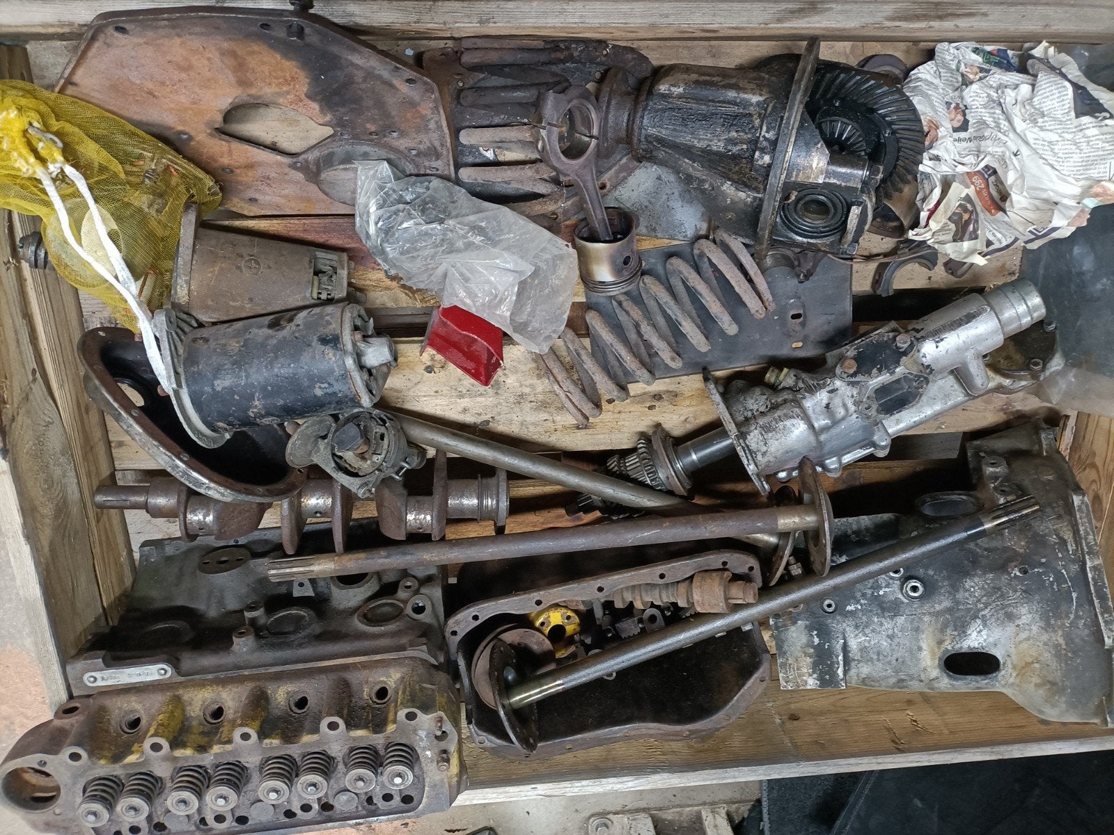 Austin healey sprite mk1 motor en versnellingsbak, Ophalen