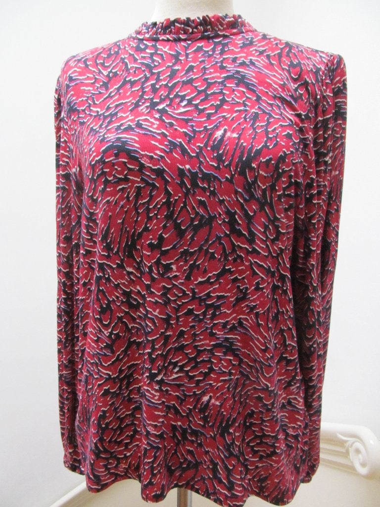 Shirt Sandwich, maat L, rood met blauw en wit dessin, Meerkleurig, Maat 42/44 (L), Nieuw, Ophalen of Verzenden