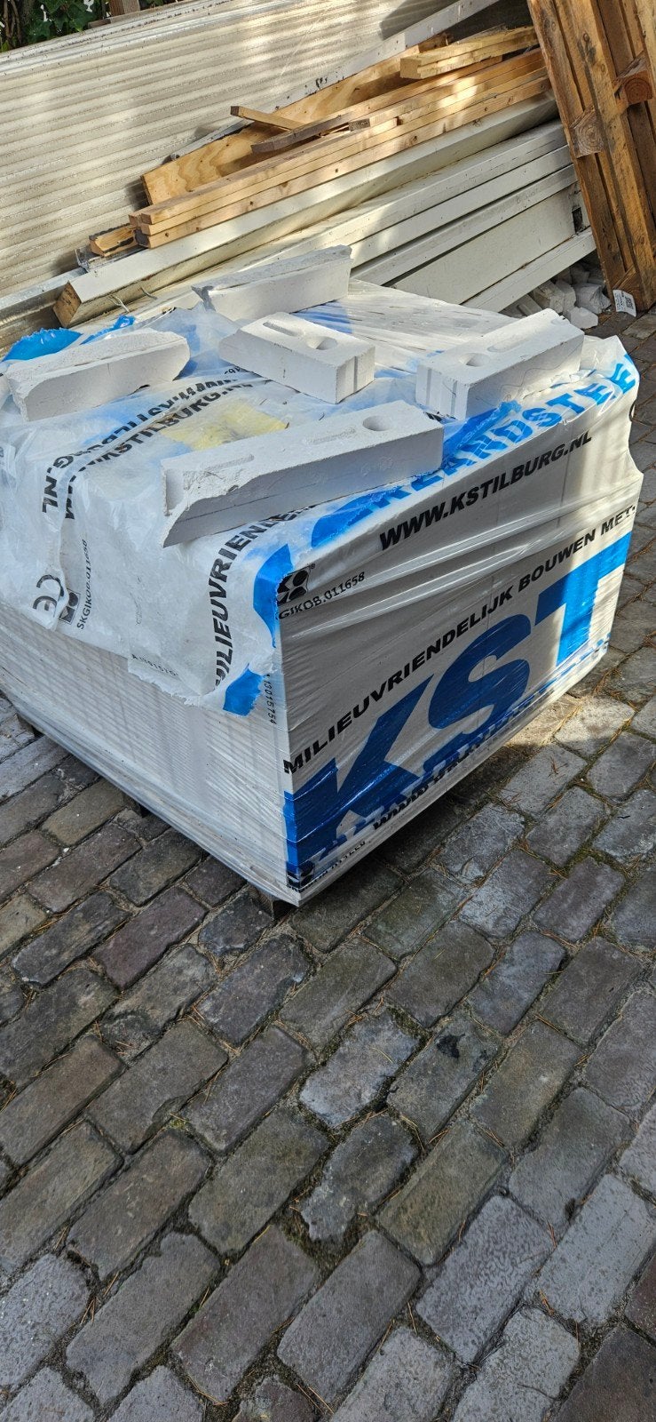 Kalkzandsteen L100/198 - Nieuw op pallet 35 stuks, Ophalen, Nieuw, Kalkzandstenen