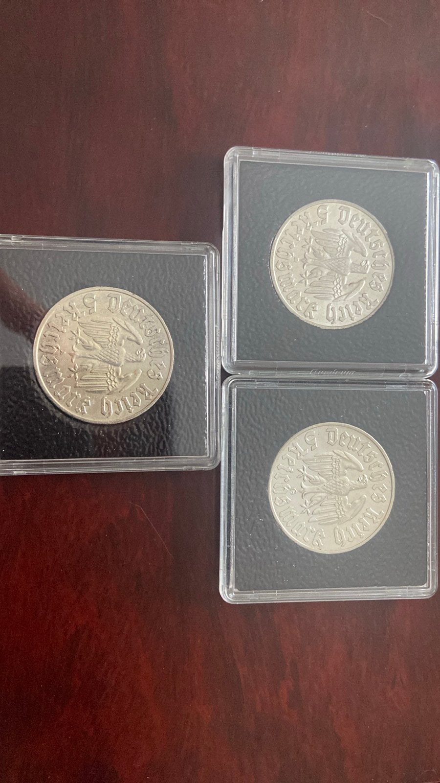 5 Reichsmark Martin Luther letter A,D,G, Ophalen of Verzenden, Duitsland, Zilver