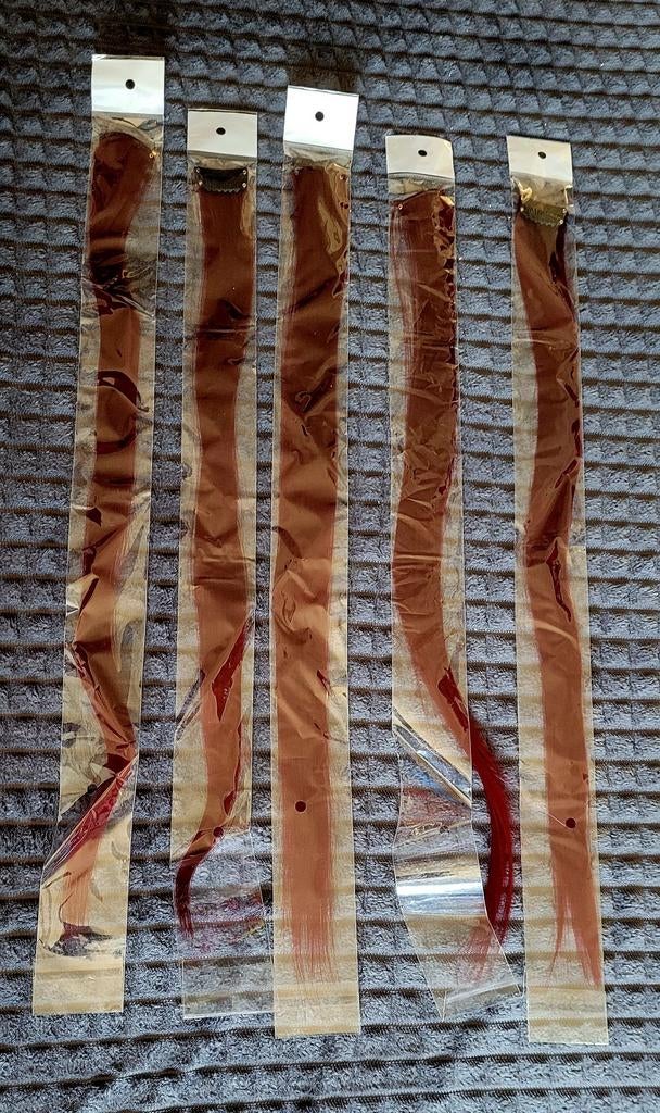 5x Rode Haarverlenging Clip-in Extensions, Ophalen of Verzenden, Nieuw, Pruik of Haarverlenging