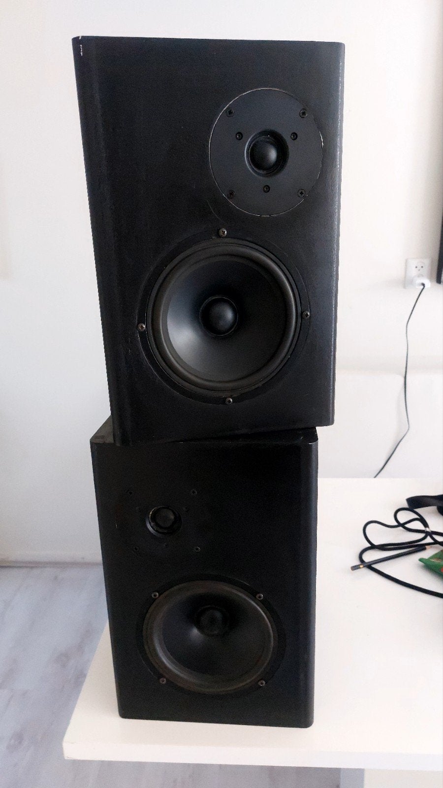 Zelfbouw speakers van eikenhout - Zweeds design, Ophalen, Gebruikt, Audiokanaal 5.1, Zelfbouw zweeds 50 watt