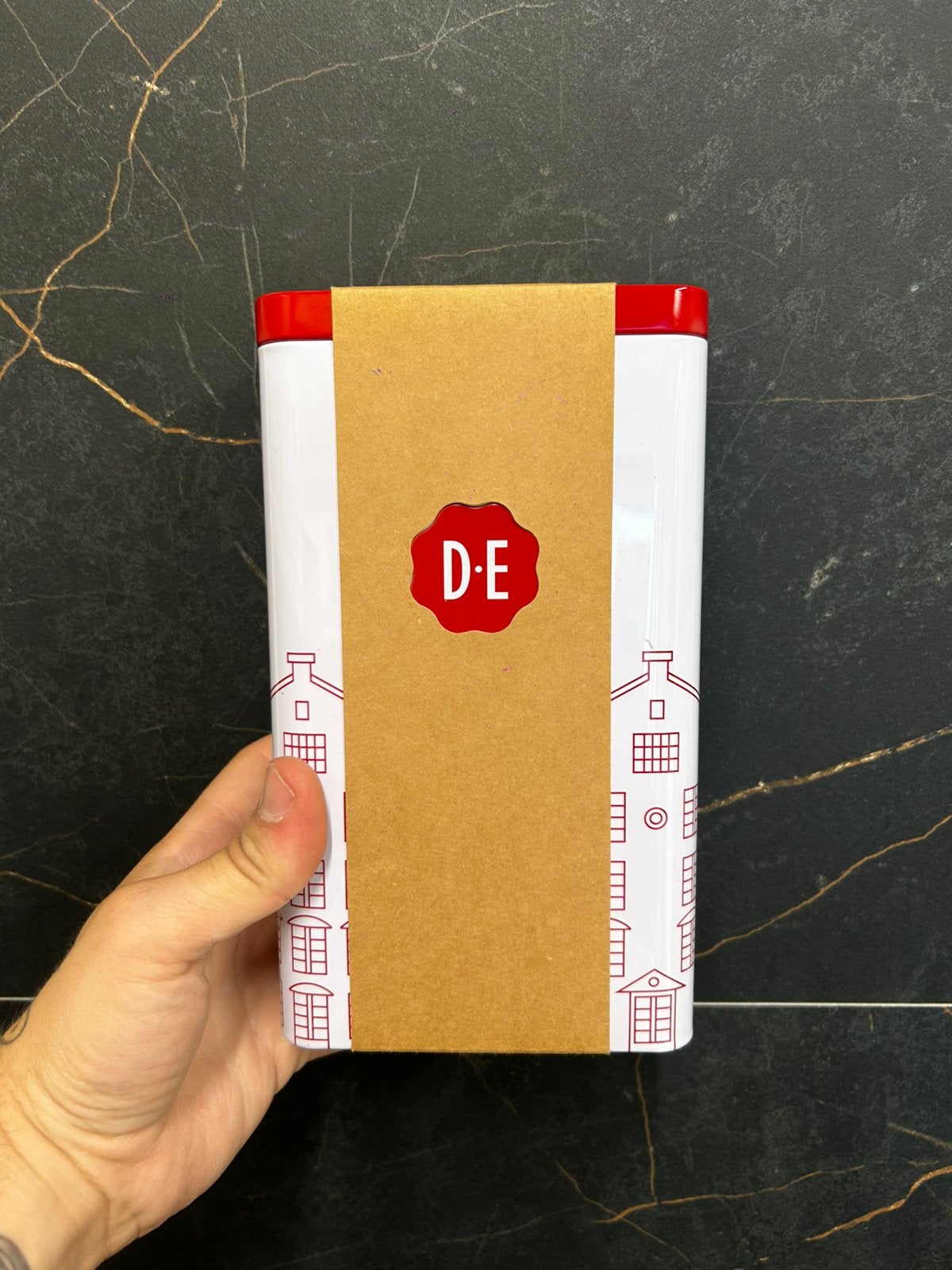 Douwe egbert koffie blik, Ophalen, Zo goed als nieuw, Reclamebord