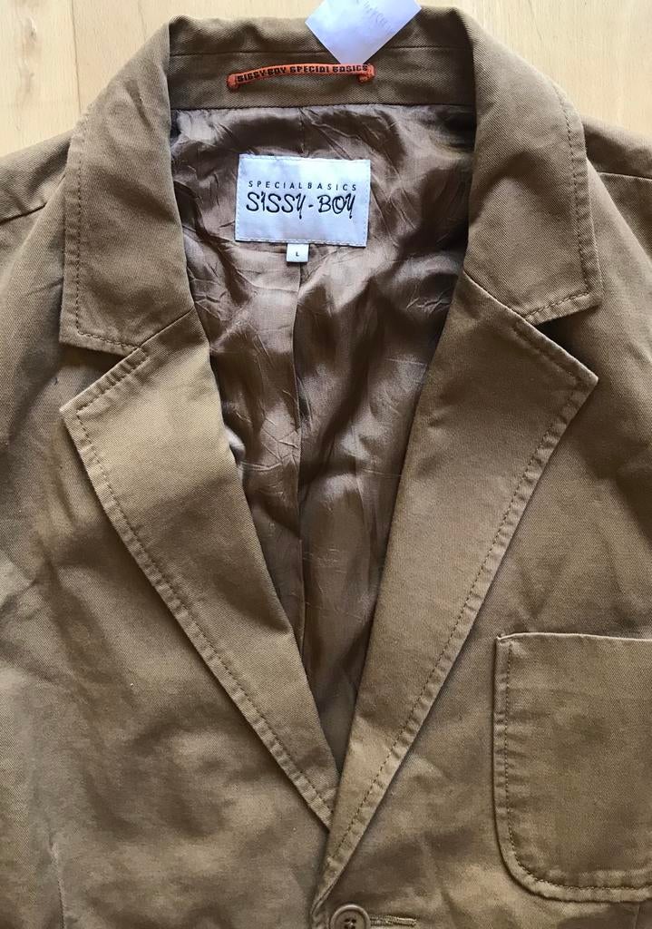 Sissy Boy heren jasje colbert blazer beige / licht-bruin L, Kleding | Heren, Ophalen of Verzenden, Zo goed als nieuw, Maat 52/54 (L)