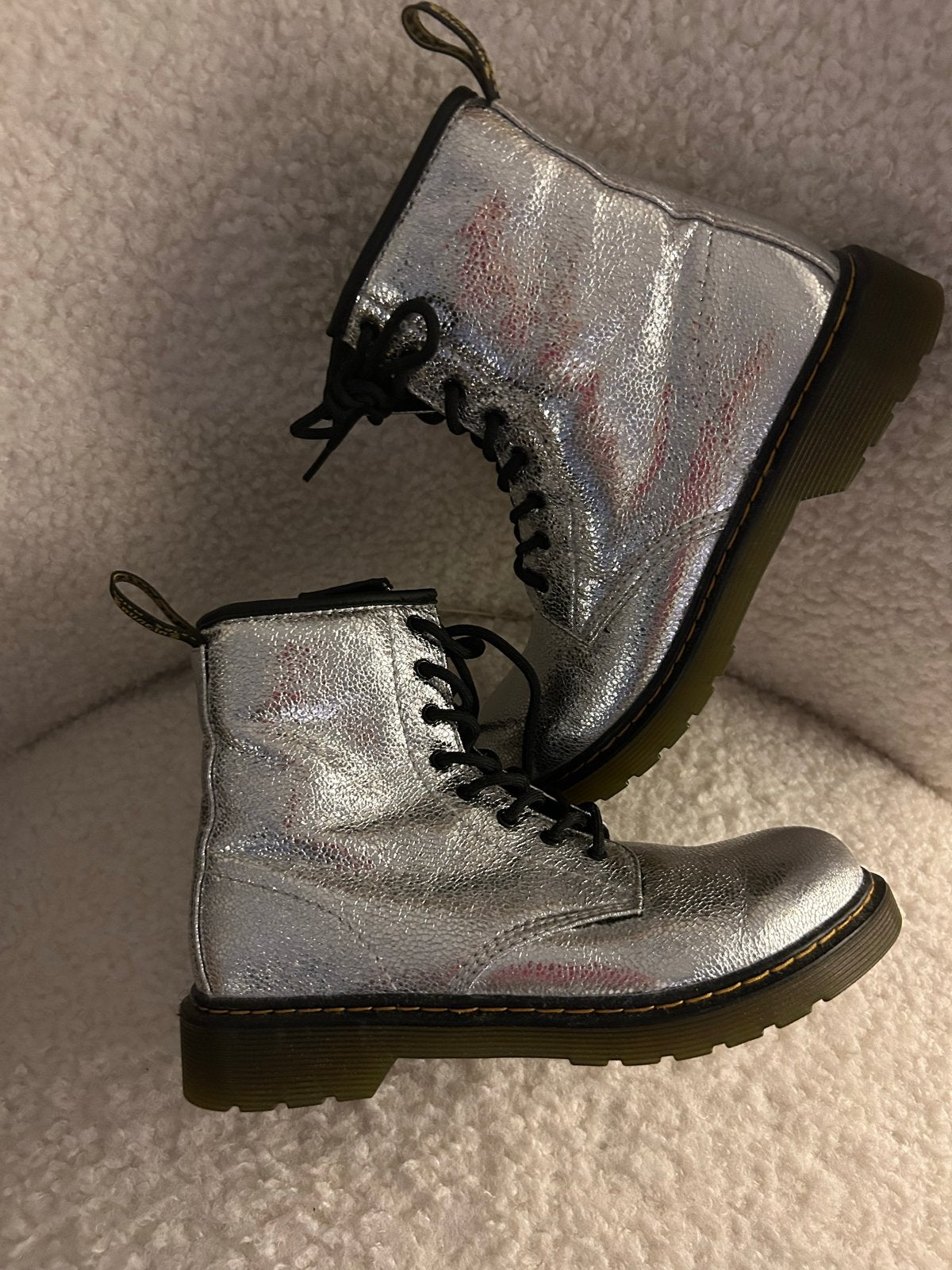 Nieuwe zilveren Dr. Martens laarzen, Ophalen of Verzenden, Nieuw, Overige kleuren, Lage of Enkellaarzen