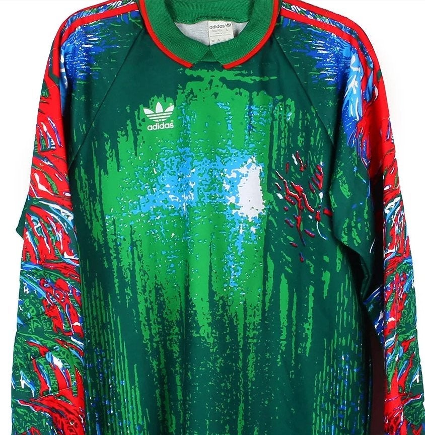 1992-93 adidas Template Goalkeeper Shirt #1 XL, Maat XL, Ophalen of Verzenden, Gebruikt, Shirt