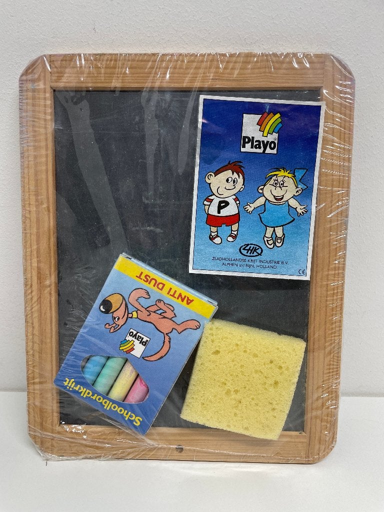 Leitje schoolbord met krijt en spons, Ophalen of Verzenden, Nieuw, Knutselen