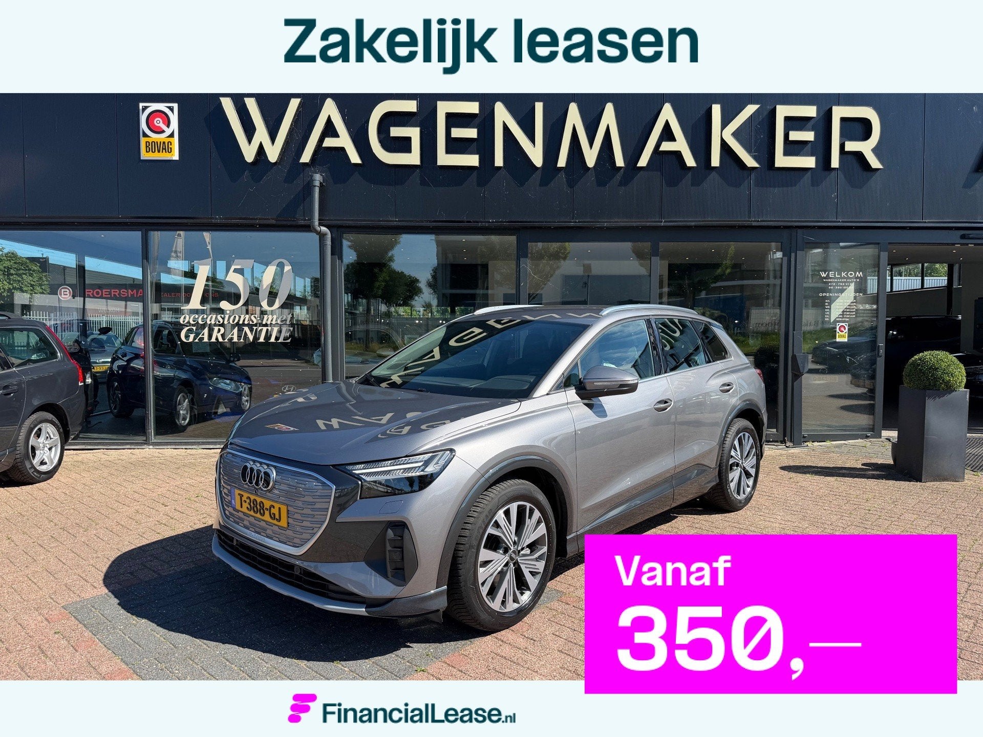 Audi Q4 e-tron 35 Advanced edition 55 kWh AUT|ACC|SOH 91,26%, 12 maanden, Gebruikt, 170 pk, Zilver of Grijs