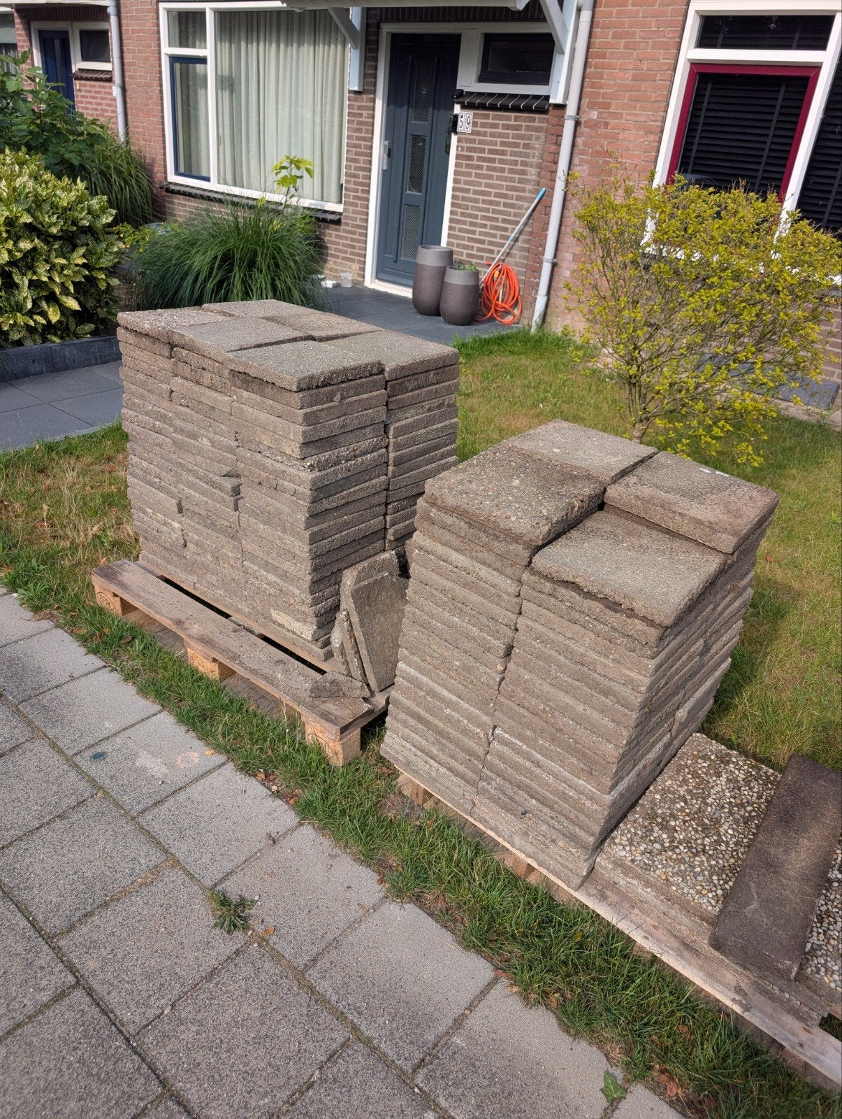 GRATIS! 200 stoeptegels 30x30 18m², Ophalen, Keramiek, 10 m² of meer, Vloertegels