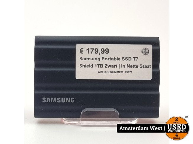 Samsung Portable SSD T7 Shield 1TB Zwart | Nette staat