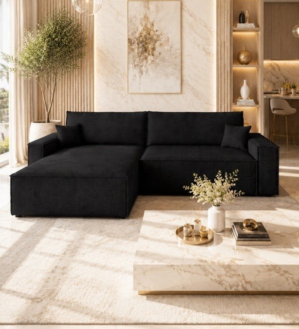 NIEUW! Hoekbank Calma XL ribstof 290x175 Afhalen&Bezorging!, Huis en Inrichting, Banken | Bankstellen, Ophalen, 250 tot 300 cm