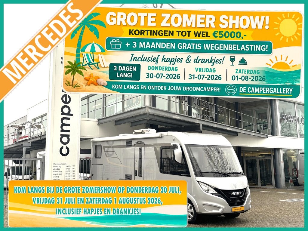 Hymer BMC 680 SilverLine MERCEDES 9T AUTOMAAT ENKELE BEDDEN, Caravans en Kamperen, Campers, 7 tot 8 meter, Bedrijf, Diesel, Hymer