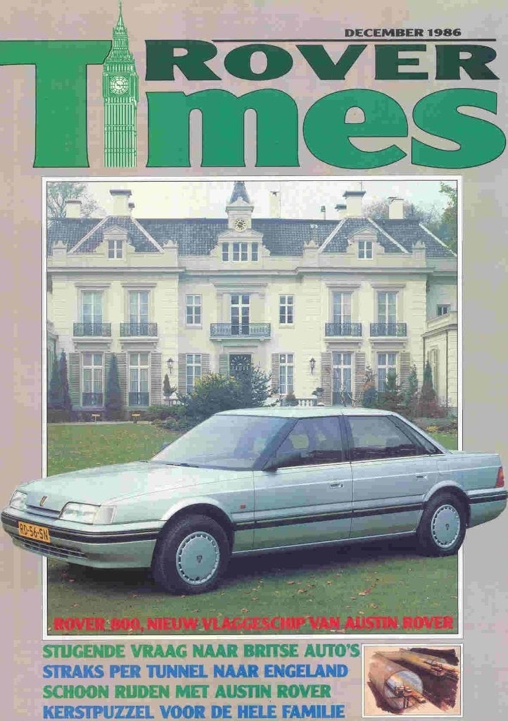 Rover Times (dec. 1986) Kanaaltunnel, modellenoverzicht, Verzenden, Nieuw, Overige merken