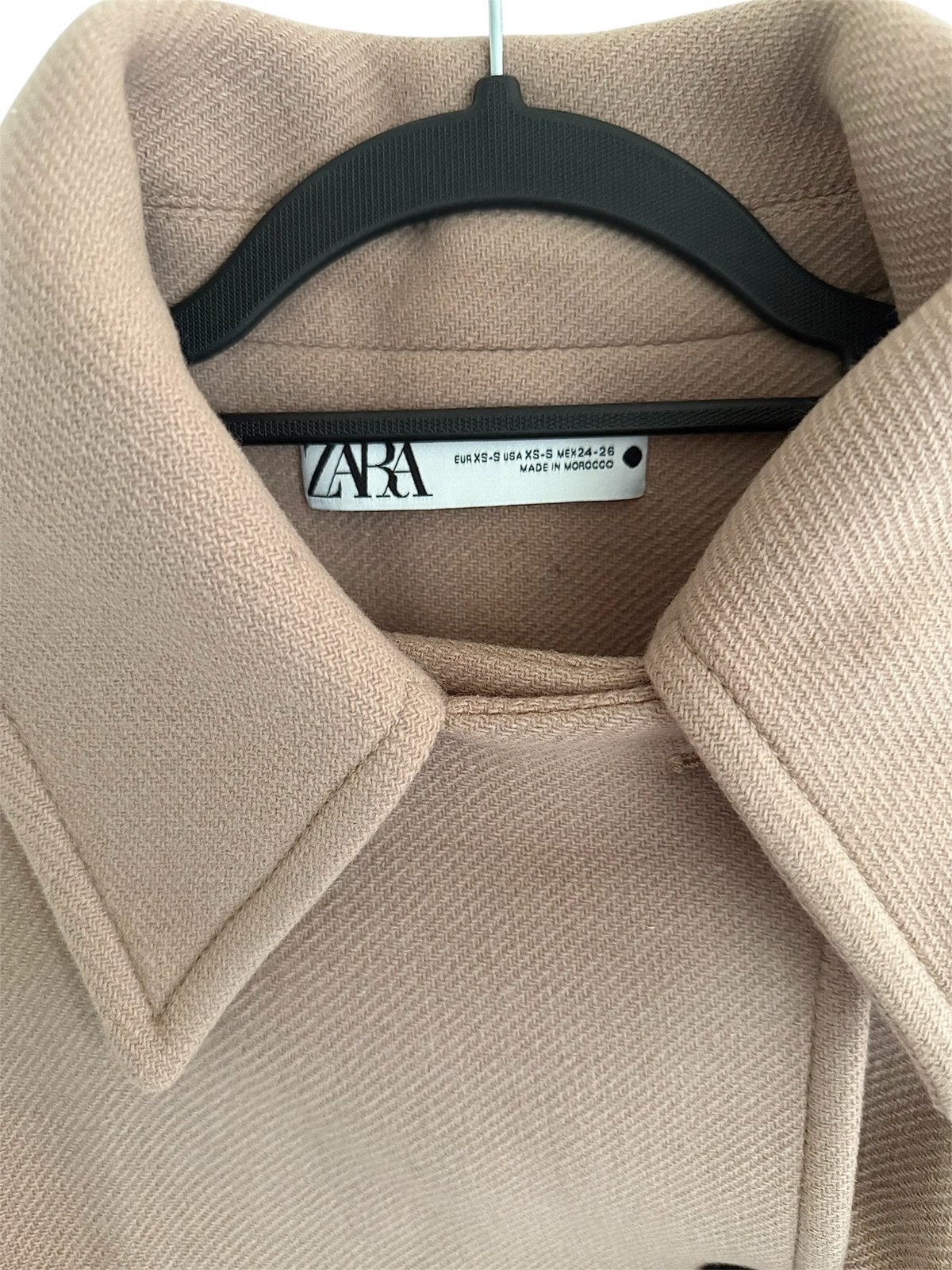 Jas met wol beige ZARA nieuw met label, Kleding | Dames, Ophalen of Verzenden, Nieuw, Maat 36 (S), Beige