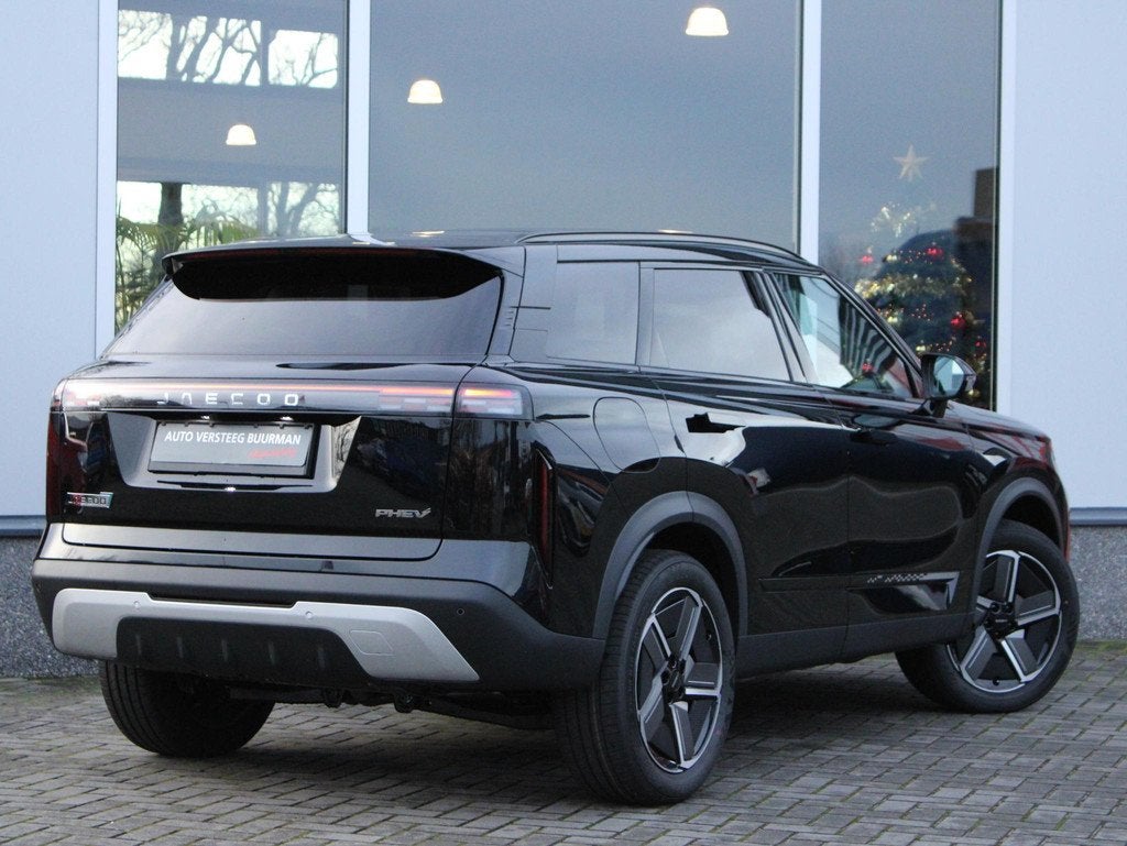 Jaecoo 7 1.5 GDI Exclusive PHEV Elektrisch Panoramadak, Stoe, Auto's, Overige Auto's, 12 maanden, 347 pk, Zwart, Plug-in hybride