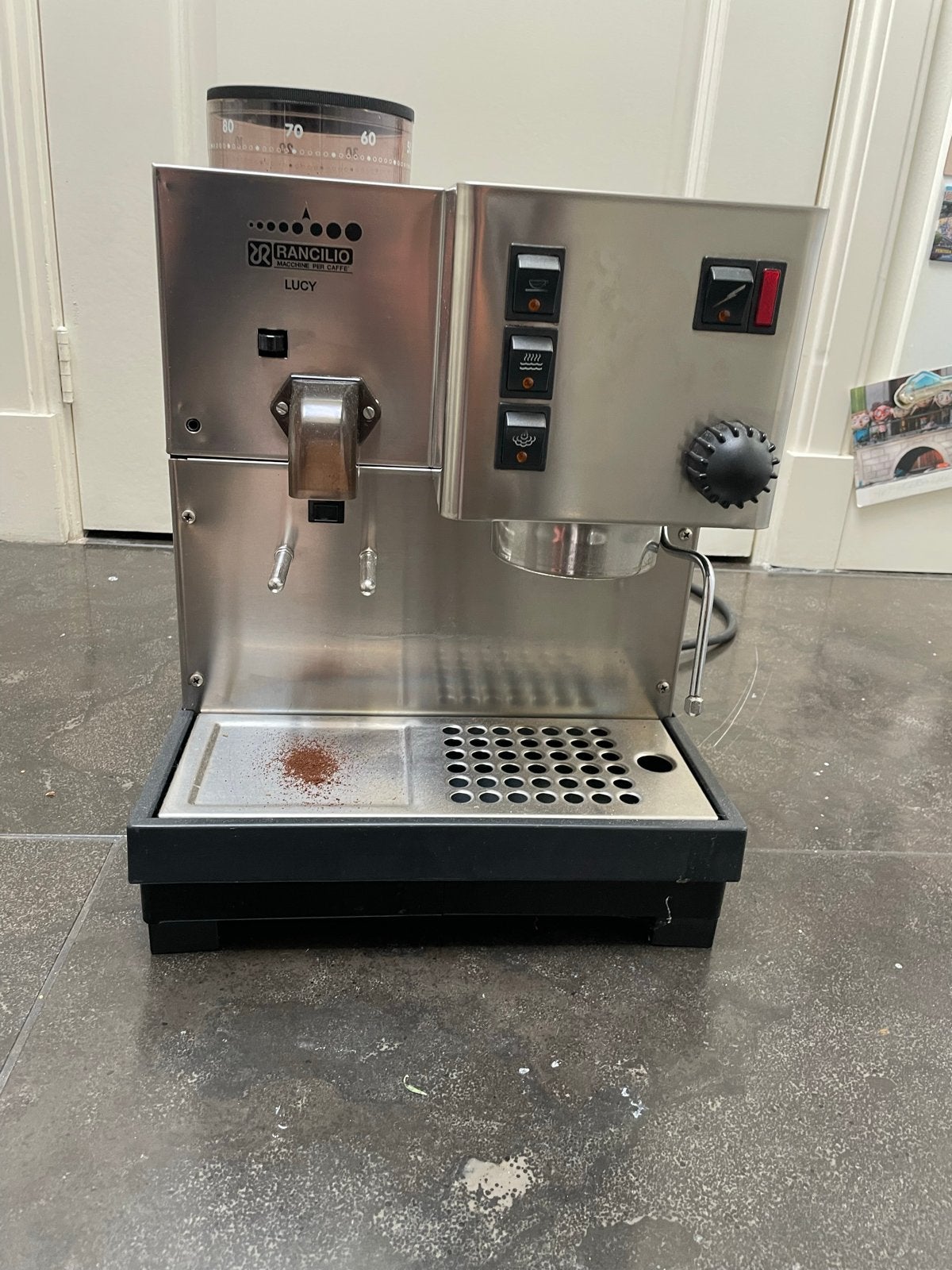 Rancilio Miss Lucy Espressomachine met ingebouwde molen, Gebruikt, Espresso apparaat, Koffiebonen, Ophalen