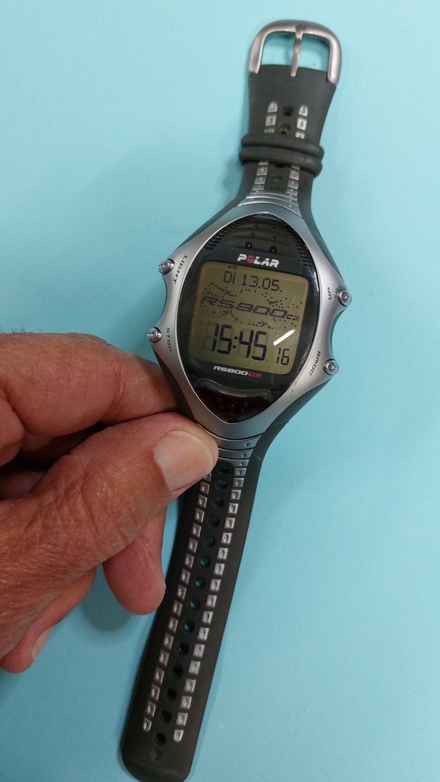 Polar RS800CX. Sporthorloge., Verzenden, Waterdicht, Zwart, Android