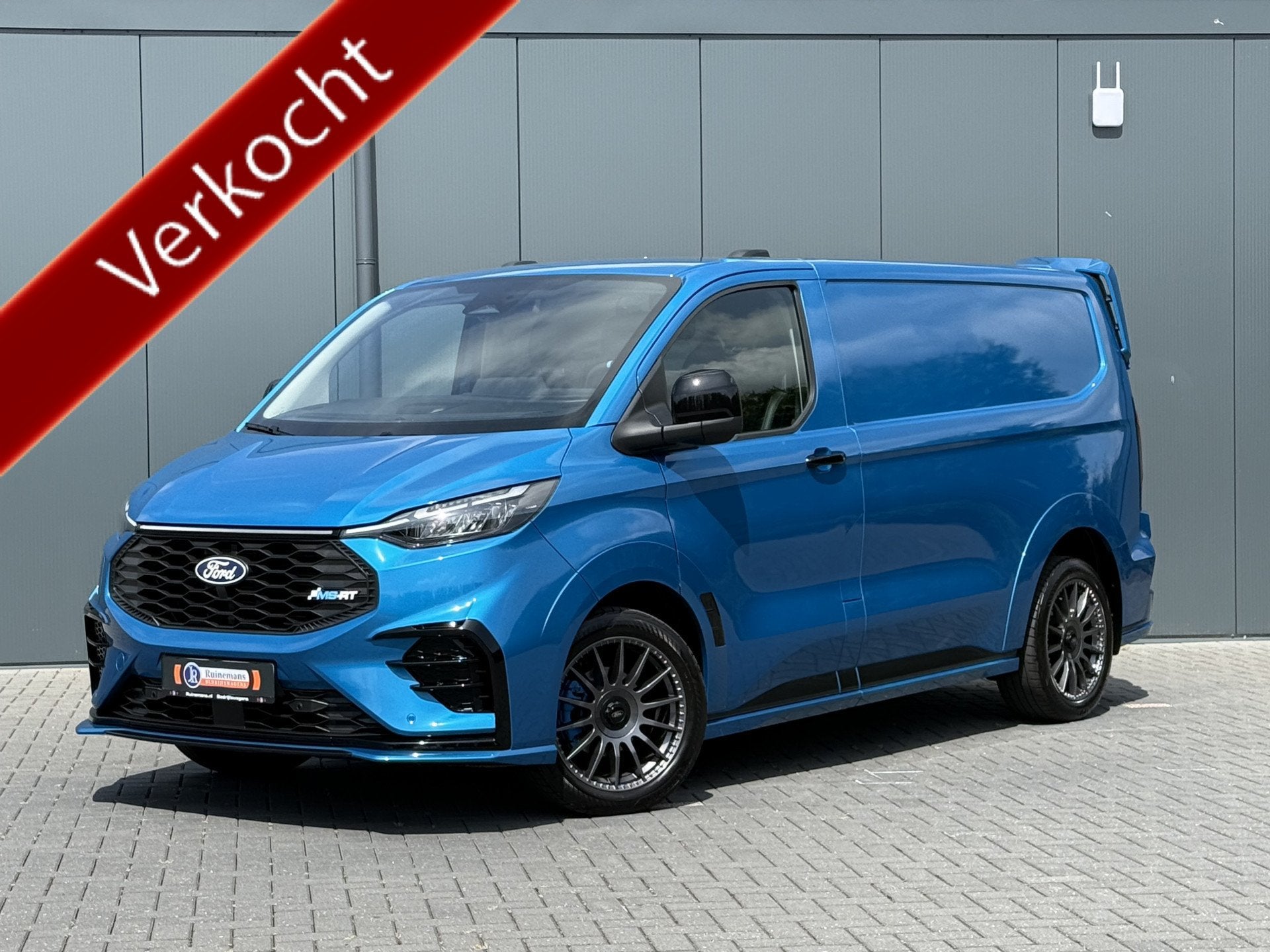 Ford E-Transit Custom MS-RT 285 PK / VERKOCHT / FULL ELECTRI, Automaat, Achterwielaandrijving, Gebruikt, Blauw