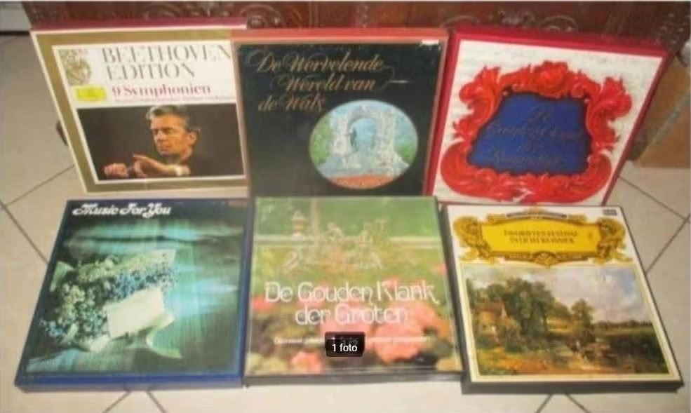 6 Boxen met 54 Klassieke LP's, Overige formaten, Overige typen, Ophalen of Verzenden, Zo goed als nieuw