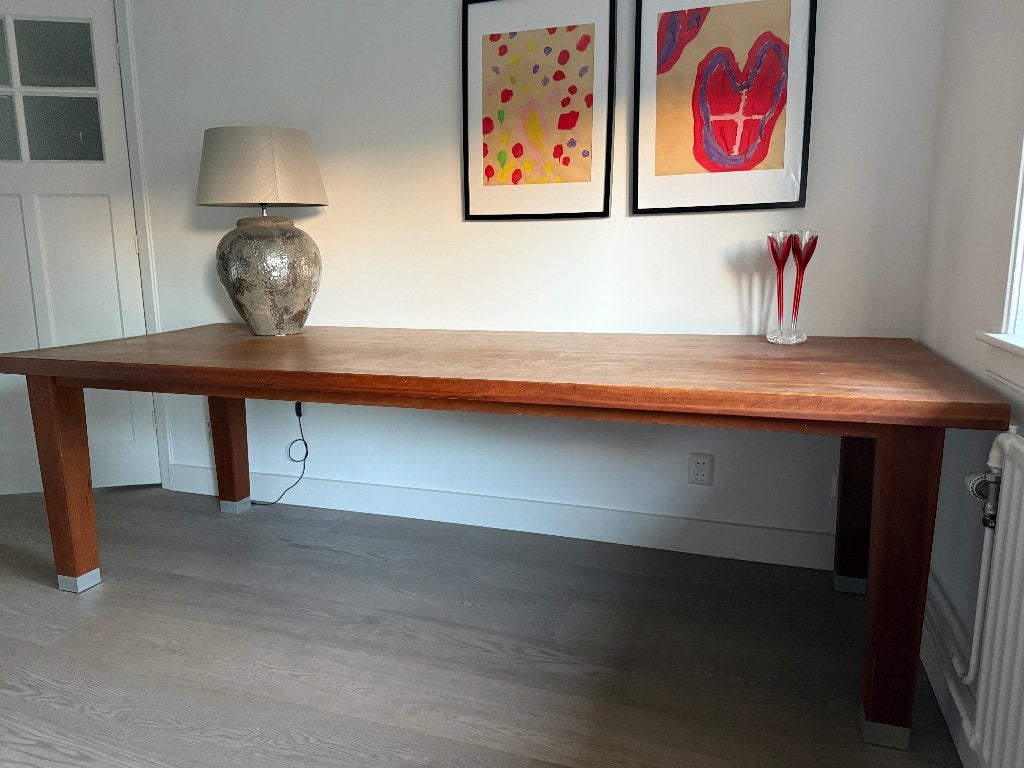 Eettafel kersenhout, Ophalen, Gebruikt, 100 tot 150 cm, 200 cm of meer