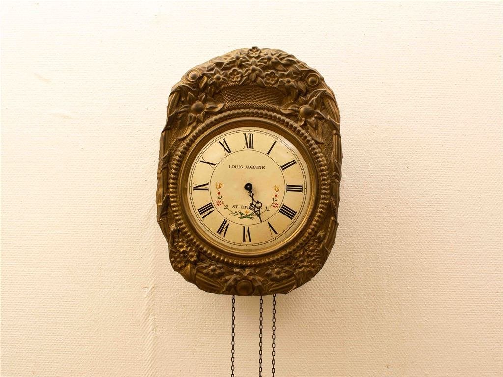 Louis JaQuine st etienne wandklok 37713, Ophalen of Verzenden, Gebruikt, Wandklok