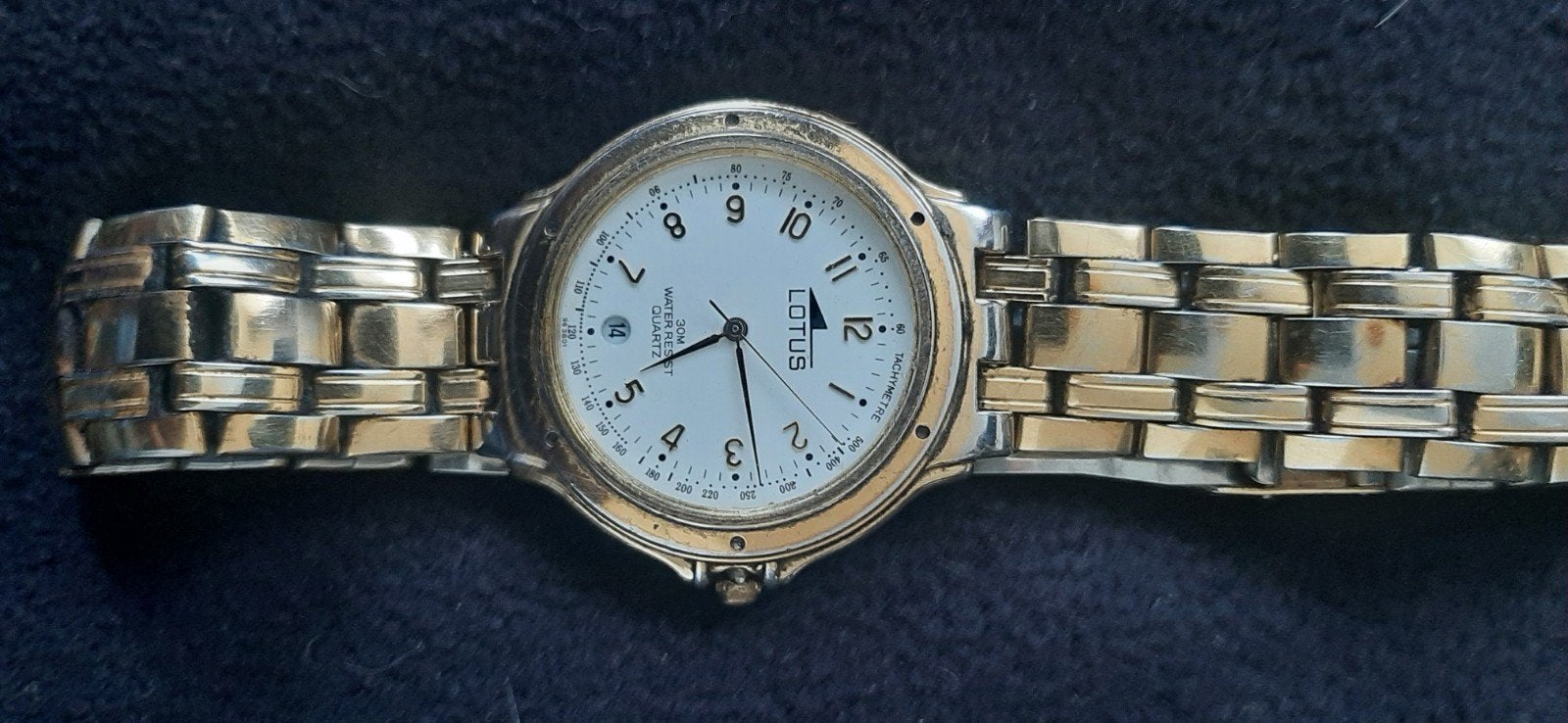 Origineel Lotus horloge waterdicht met datum, Sieraden, Tassen en Uiterlijk, Ophalen of Verzenden, Zo goed als nieuw, Staal, Overige merken