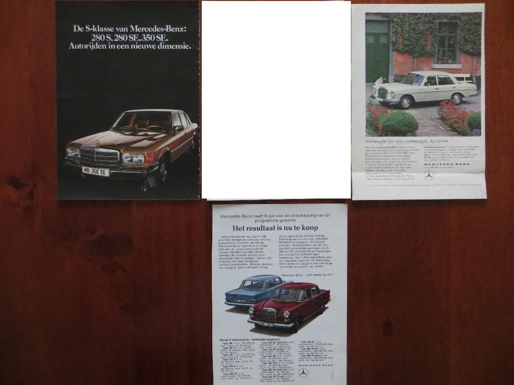 3 Mercedes-Benz advertenties uit Reader’s Digest, Ophalen of Verzenden, Nieuw, Mercedes
