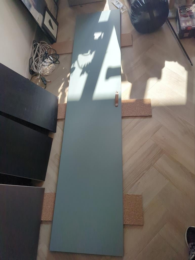 1x Paxkast deur grijsgroen incl. handgreep. 50x229cm, Ophalen, Nieuw, 50 tot 100 cm, 200 cm of meer