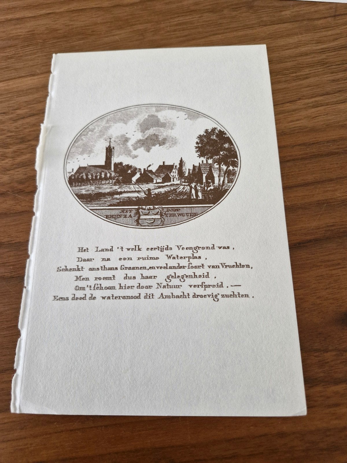 Oud gedicht met illustratie - Historisch Nederland, Ophalen of Verzenden
