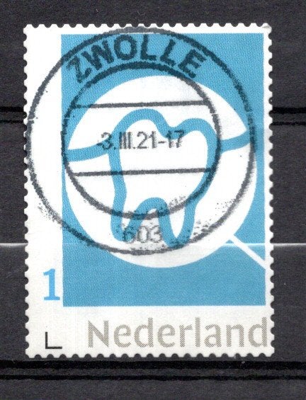 gestempelde zegel. persoonlijke: tandarts, Verzenden, Na 1940, Gestempeld