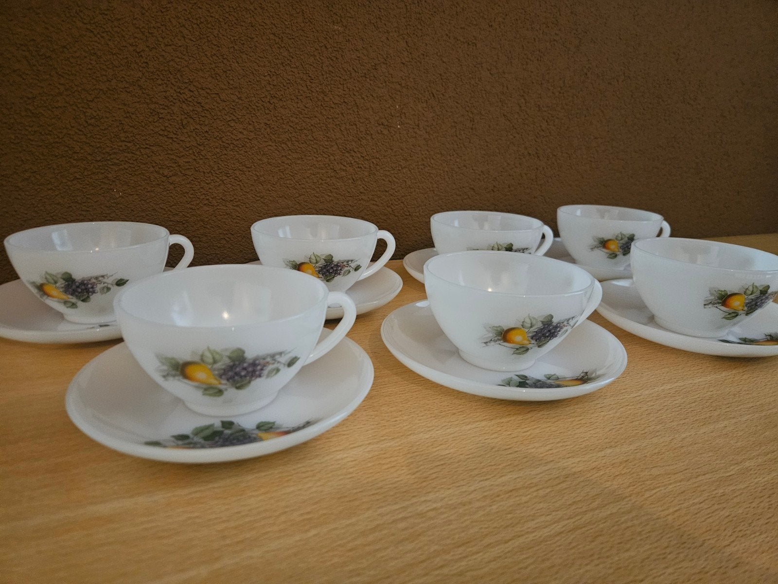 Arcopal France Fruits Kop en Schotel Set soepkom (7 stuks), Huis en Inrichting, Keuken | Servies, Ophalen of Verzenden, Zo goed als nieuw