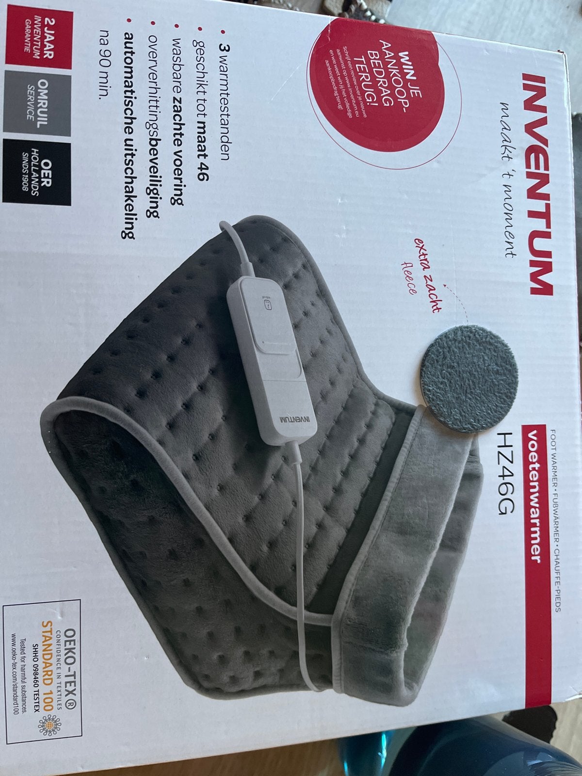 Inventum Voetenwarmer HZ46G - Extra zacht en warm, Ophalen, Nieuw