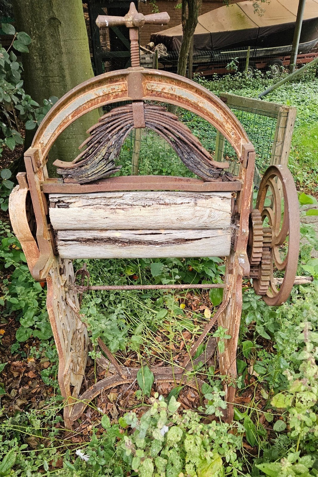 Antieke Brocante Wringer - Decoratief Tuinstuk, Ophalen