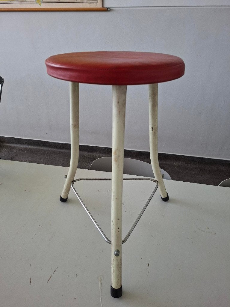 vintage metalen kruk Brabantia metaal industrieel design, Ophalen of Verzenden, Gebruikt, Staal