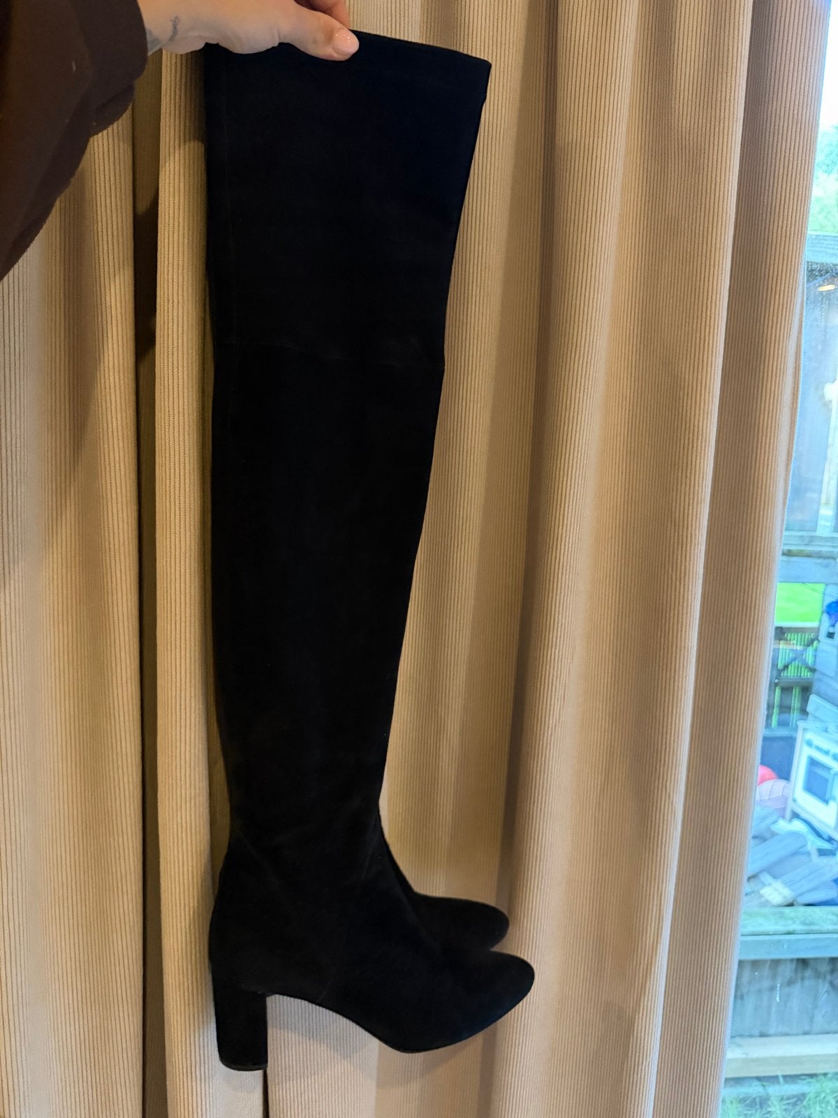 Natan suède overknee laarzen - maat 40, Ophalen of Verzenden, Gedragen, Zwart, Hoge laarzen