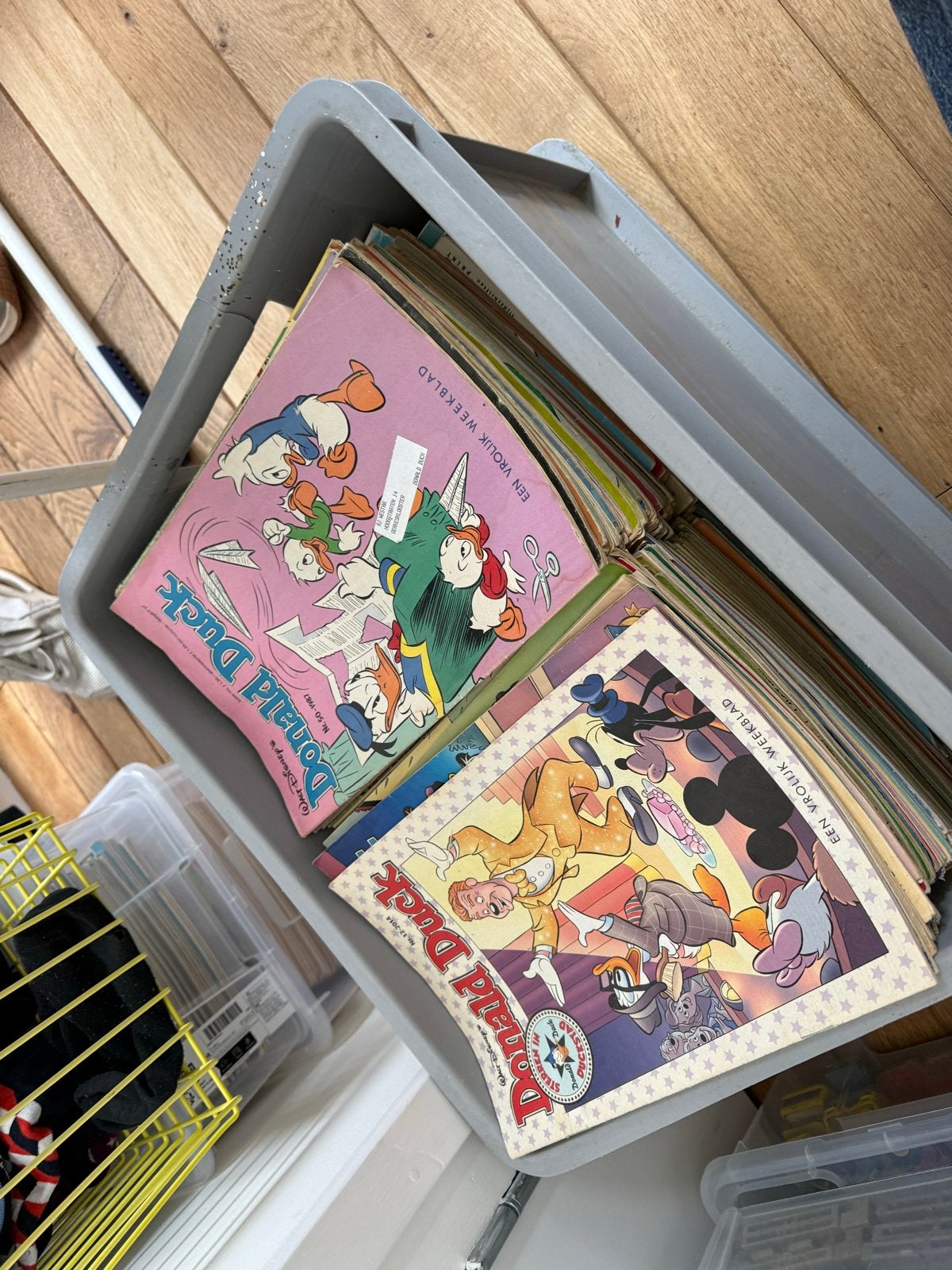 Donald Duck tijdschriften in krat - Diverse jaargangen, Meerdere stripboeken, Ophalen of Verzenden, Gelezen