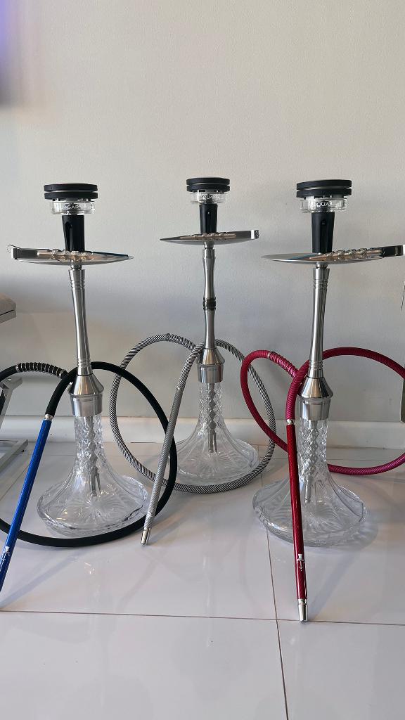 100x Premium Shisha Waterpijp Kristalglas + Quasar Kop, Ophalen of Verzenden, Nieuw, (Water)pijp