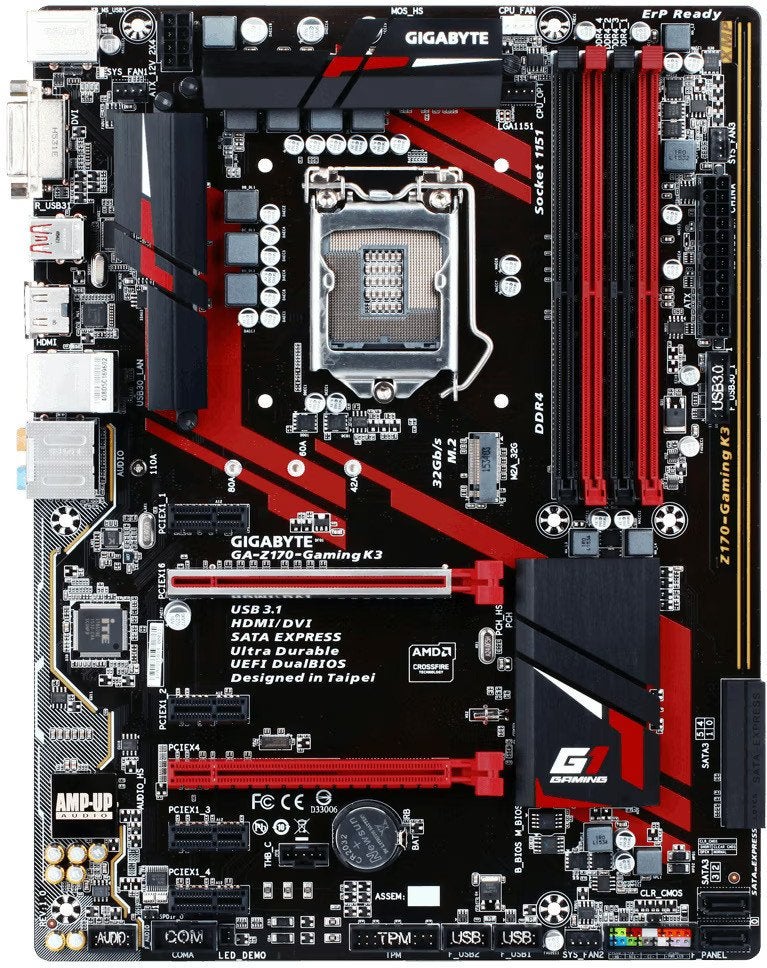 Gigabyte GA-Z170-Gaming K3 Moederbord, Computers en Software, LGA 1151, DDR4, Ophalen of Verzenden, Zo goed als nieuw
