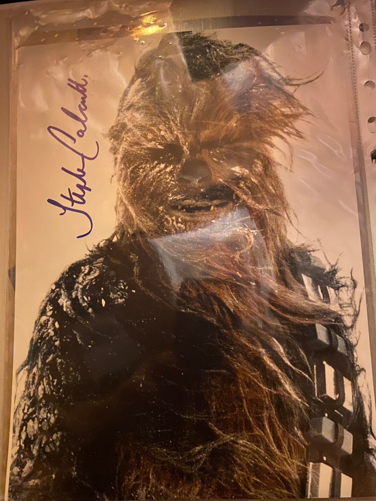 Filmster star wars handtekening stephen calgutt, Verzamelen, Ophalen of Verzenden, Zo goed als nieuw, Actiefiguurtje