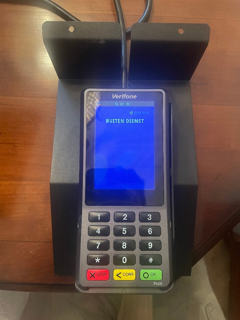 Verifone P400 Pinautomaat incl. Toonbankstandaard + kabels, Ophalen of Verzenden, Overige typen