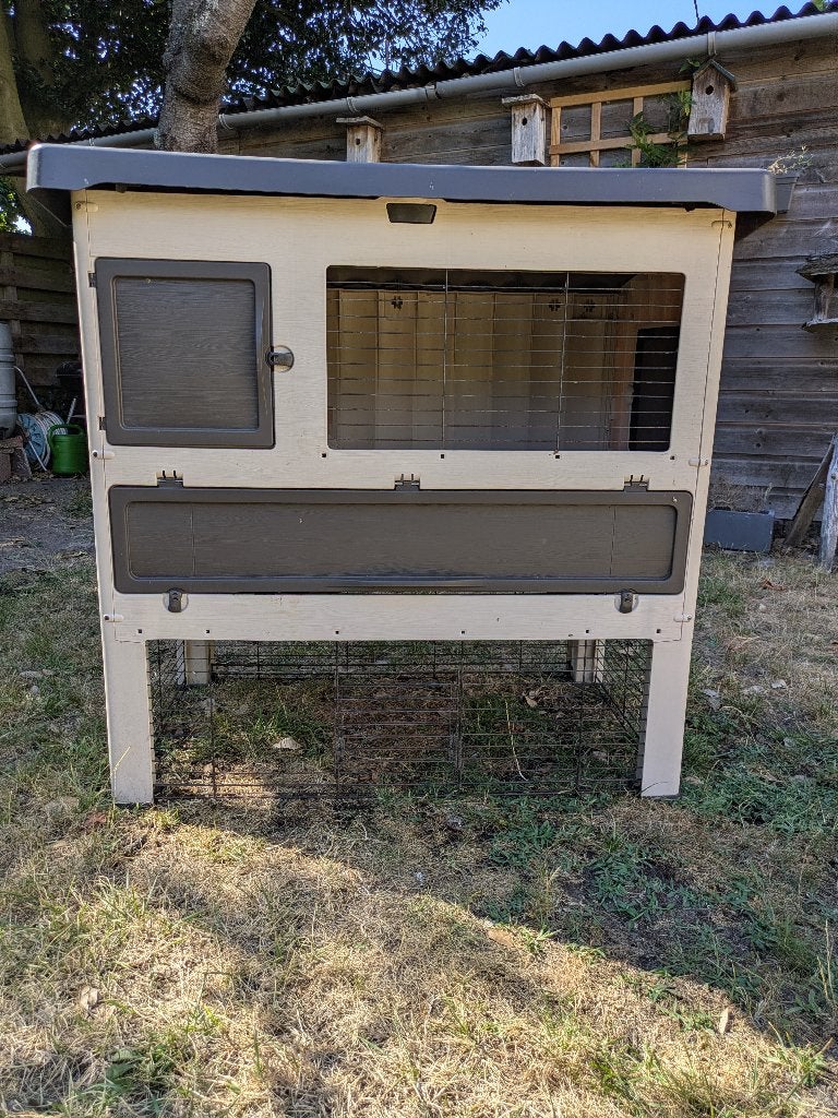 Konijnenhok, Dieren en Toebehoren, Knaagdieren en Konijnen | Hokken en Kooien, Ophalen, Gebruikt, 90 cm of meer, Konijn