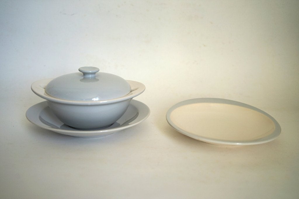 vintage fris edam symfonie sauskom, schotel en ovaal bordje., Gebruikt, Overige merken, Overige typen, Ophalen of Verzenden