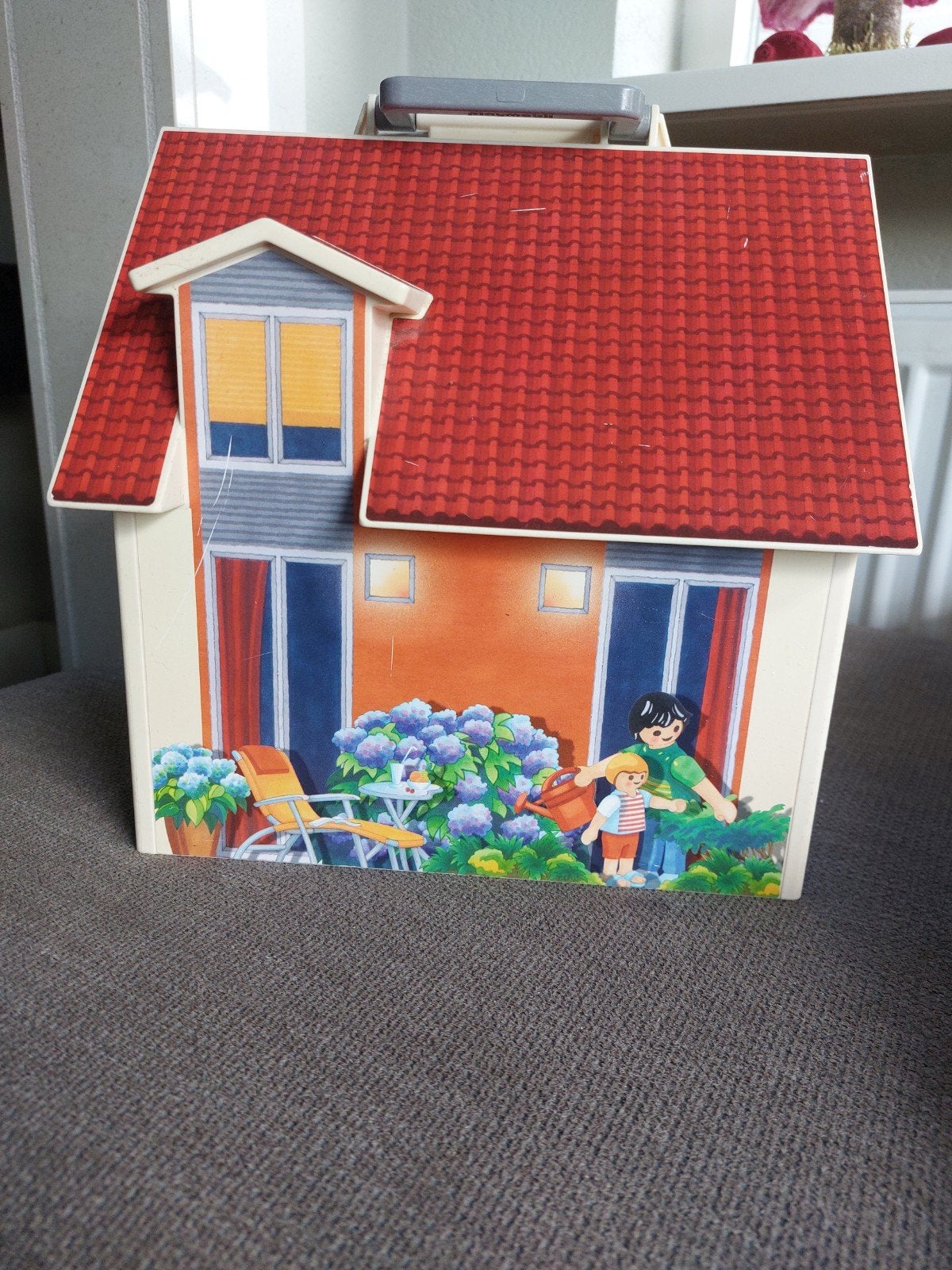 Playmobil Poppenhuis Draagbaar met Inrichting en Poppetjes, Ophalen of Verzenden, Gebruikt, Poppenhuis