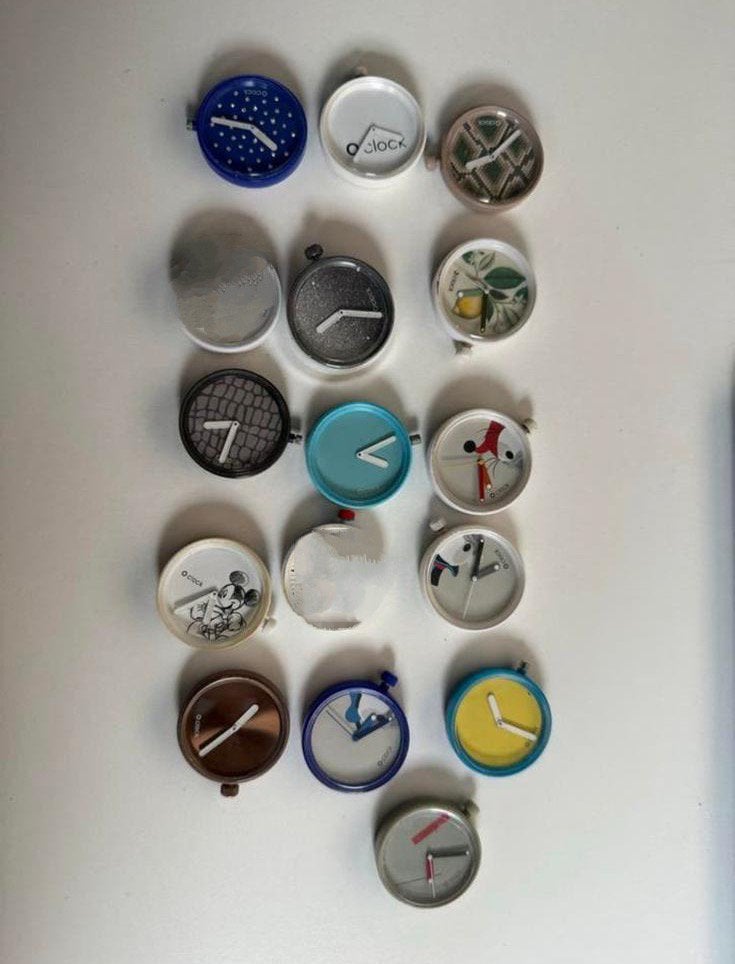 O clock horloges diverse kleuren maat S, Overige merken, Kunststof, Polshorloge, Ophalen of Verzenden
