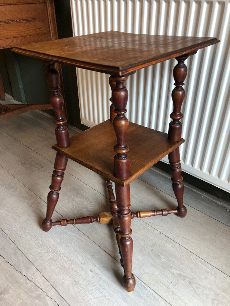 Grote Eiken Piëdestal of Bijzet Tafeltje., Ophalen