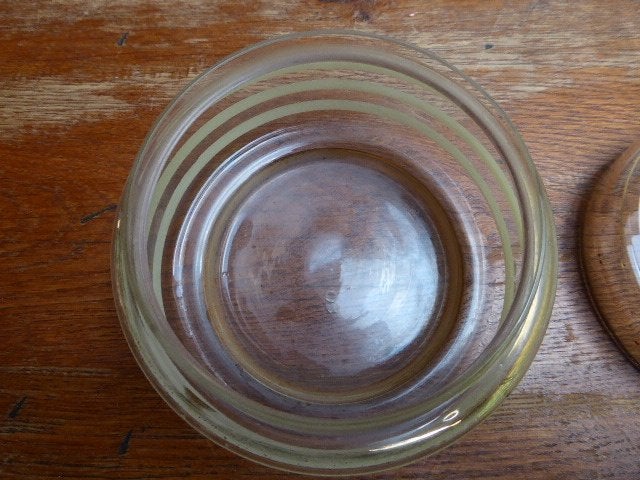 Art deco glazen dekseldoosje, Ophalen of Verzenden
