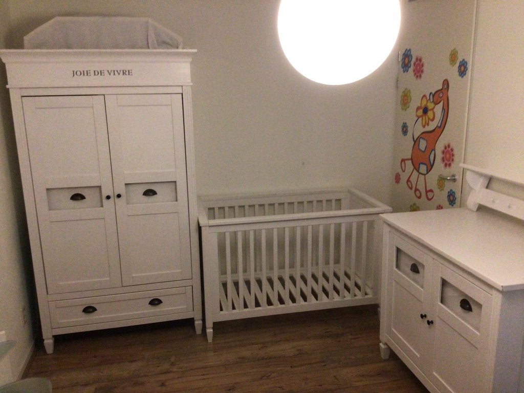 Complete babykamer Wit Hout landelijke stijl, Kinderen en Baby's, Kinderkamer | Complete kinderkamers, Ophalen of Verzenden, Gebruikt
