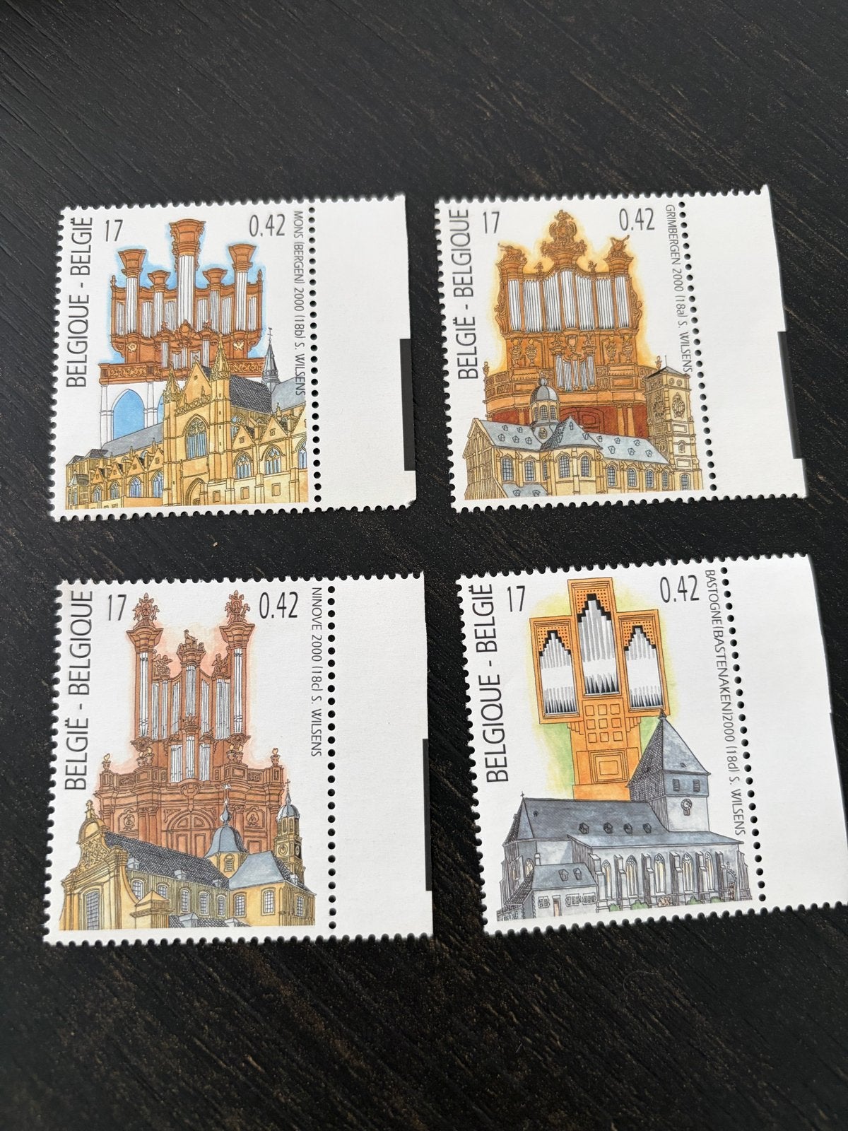 Belgische postzegels 2000 - Kerken en orgels, Frankeerzegel, Ophalen of Verzenden, Zonder stempel, Postfris